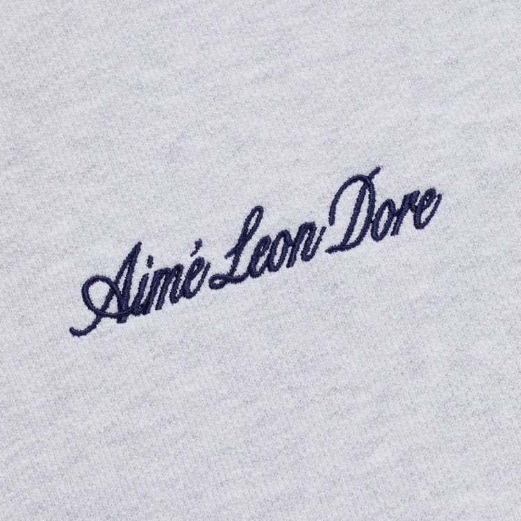 Aime Leon Dore Embroidered Logo Hoodie Silver Mix