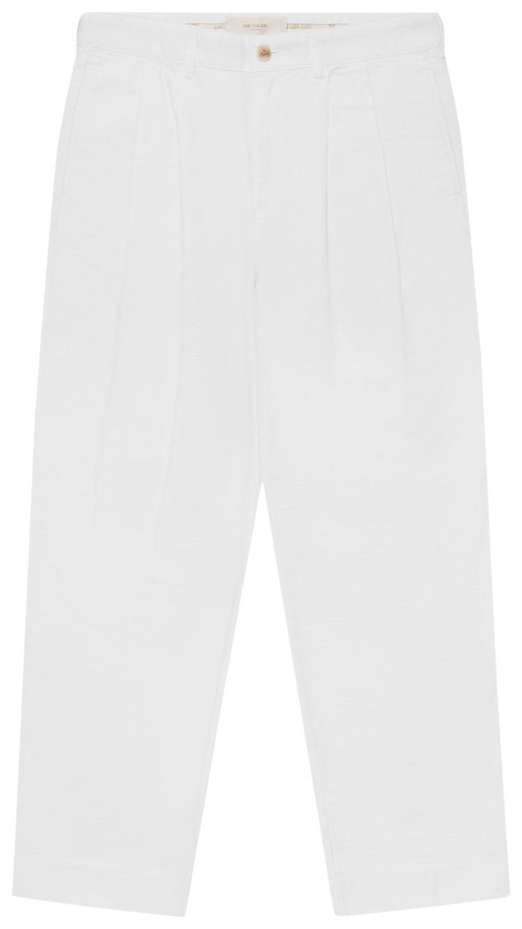 Aime Leon Dore Double Pleated Pant Bright White