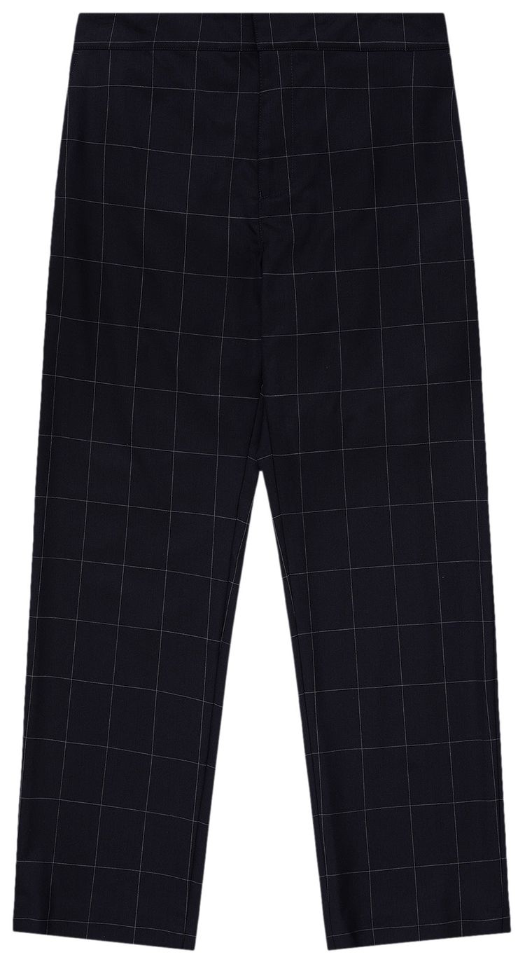 Aime Leon Dore Windowpane Elasticated Waist Suit Trouser Navy Windowpane
