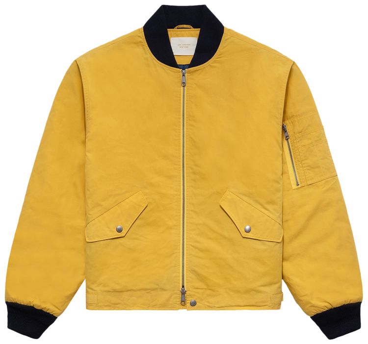 Aime Leon Dore Cropped Bomber Jacket Yellow
