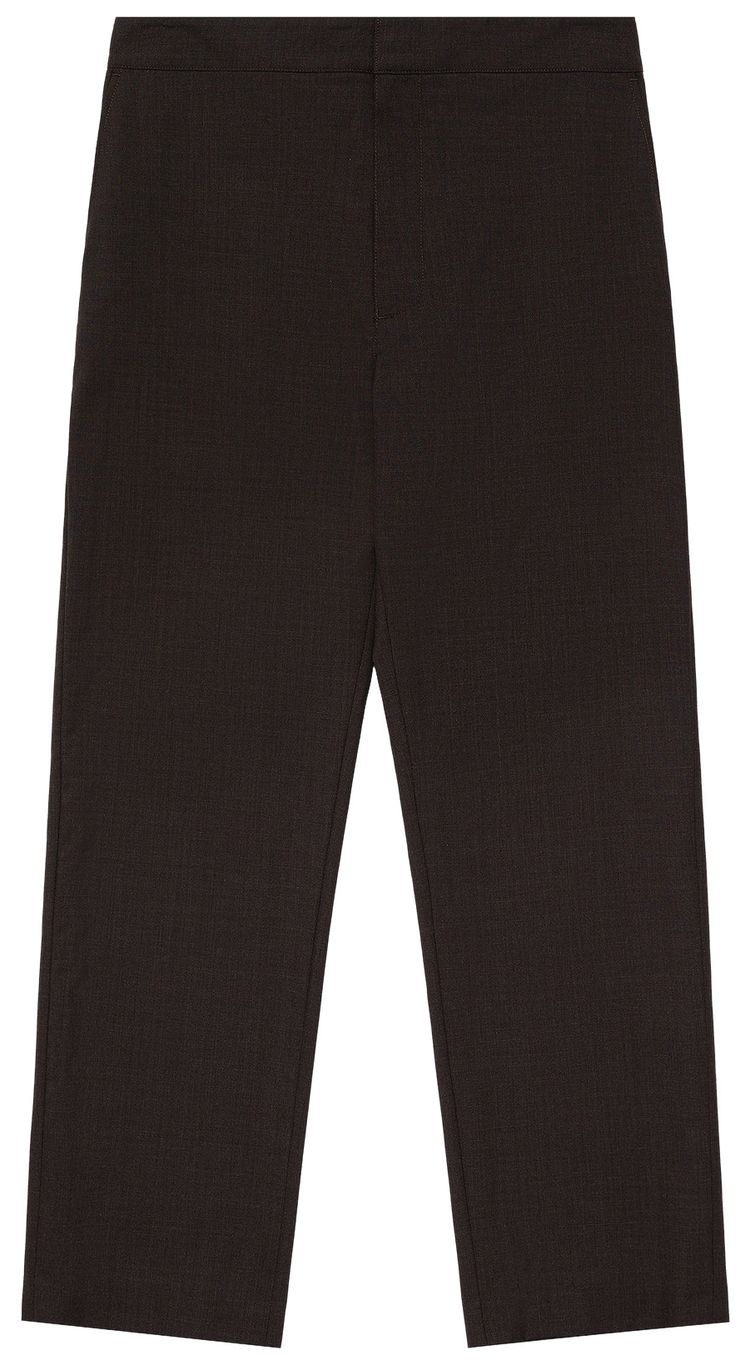 Aime Leon Dore Melange Wool Elasticated Waist Suit Trouser Dark Brown Melange