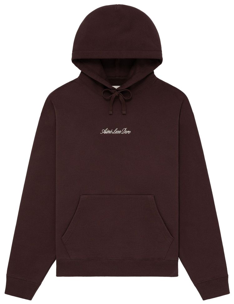 Aime Leon Dore Embroidered Logo Hoodie Coffee Bean