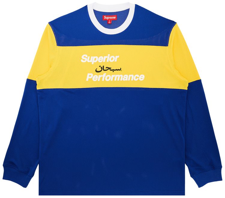 Supreme Arabic Mesh Long Sleeve Top Royal