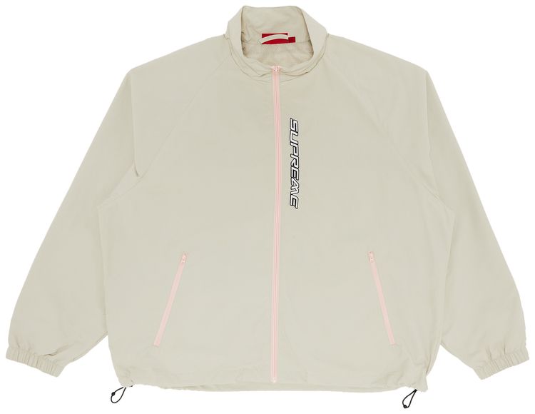 Supreme Contrast Zip Track Jacket Tan
