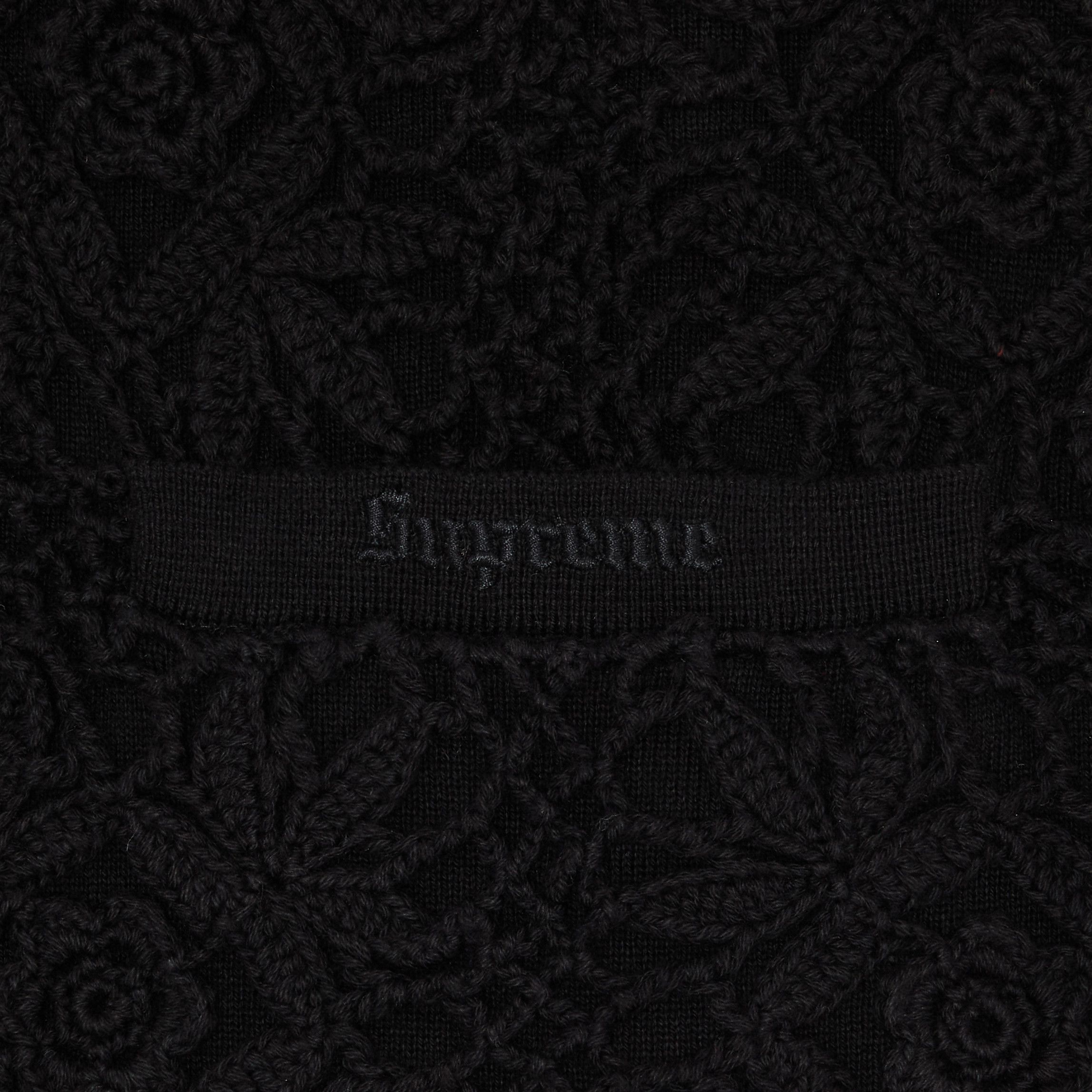 トップス Supreme Crochet Zip Up Cardigan \"Black Buy Supreme Crochet Zip Up Cardigan 'Black' - SS25SK2 BLACK