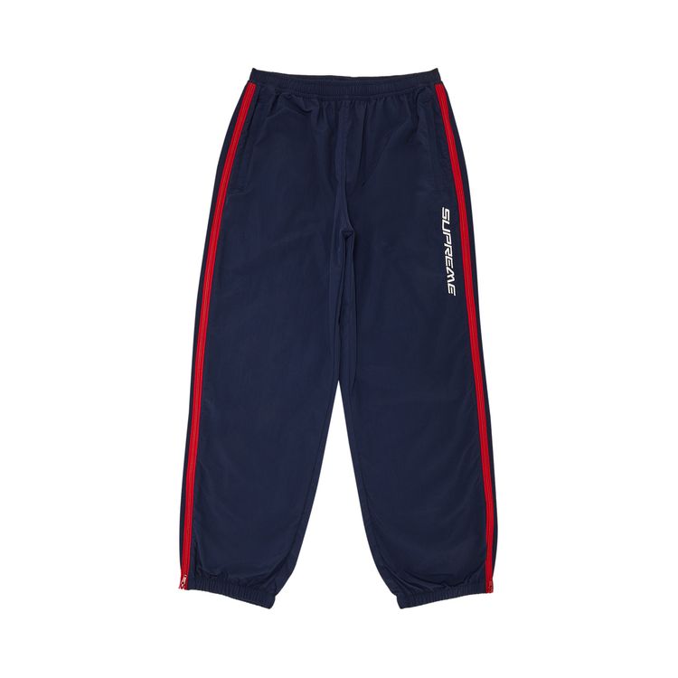 Supreme Contrast Zip Warm Up Pant Navy