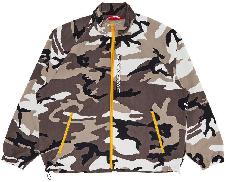 Supreme Contrast Zip Track Jacket Snow Camo