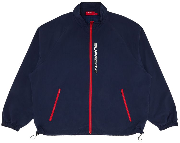 Supreme Contrast Zip Track Jacket Navy