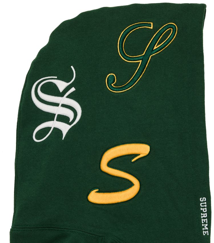 Supreme Multi S Logo Hooded Sweatshirt Pine