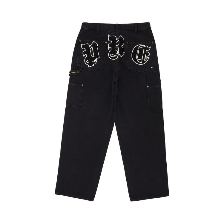Supreme Old English Canvas Double Knee Painter Pant Black