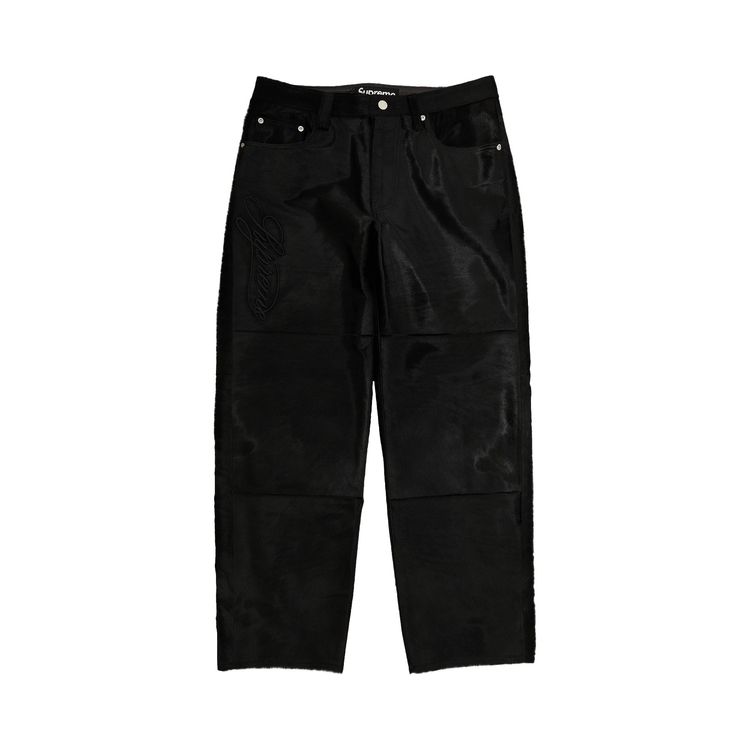 Supreme Ponyhair Loose Fit 5 Pocket Jean Black