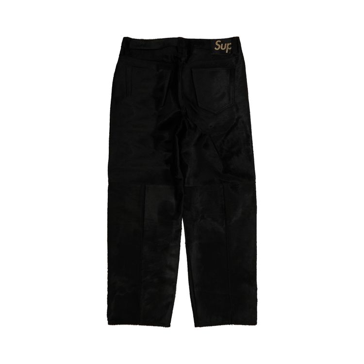 Supreme Ponyhair Loose Fit 5 Pocket Jean Black