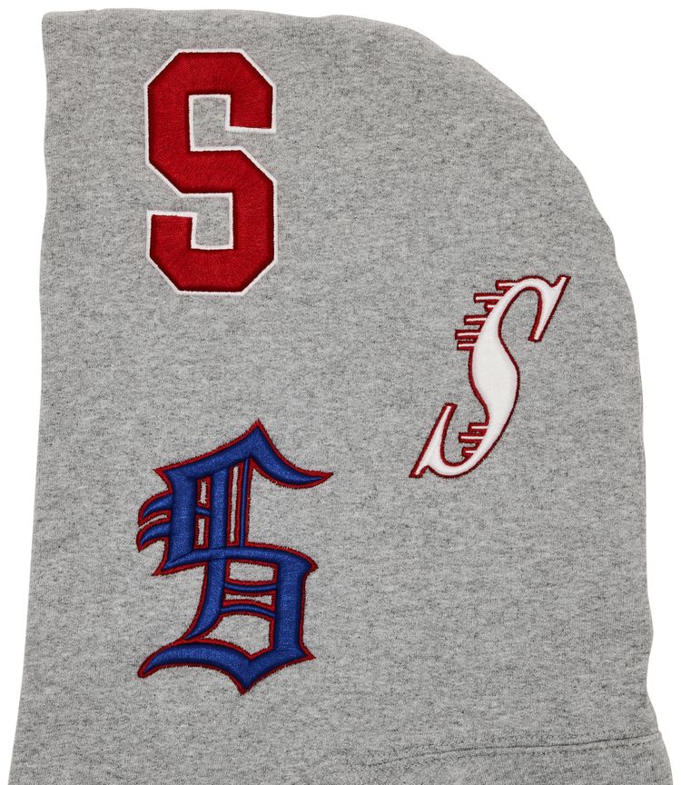 Supreme Multi S Logo Hooded Sweatshirt Heather Grey