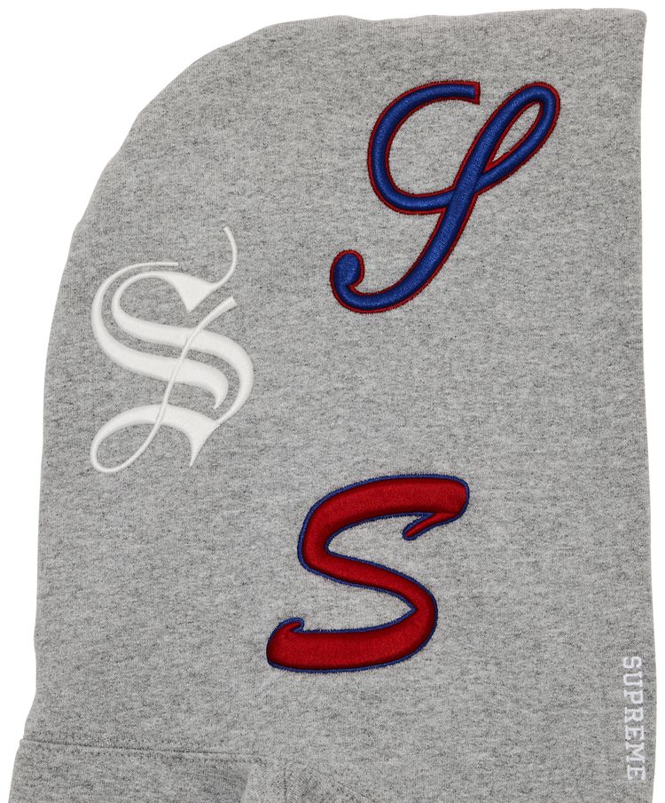 Supreme Multi S Logo Hooded Sweatshirt Heather Grey