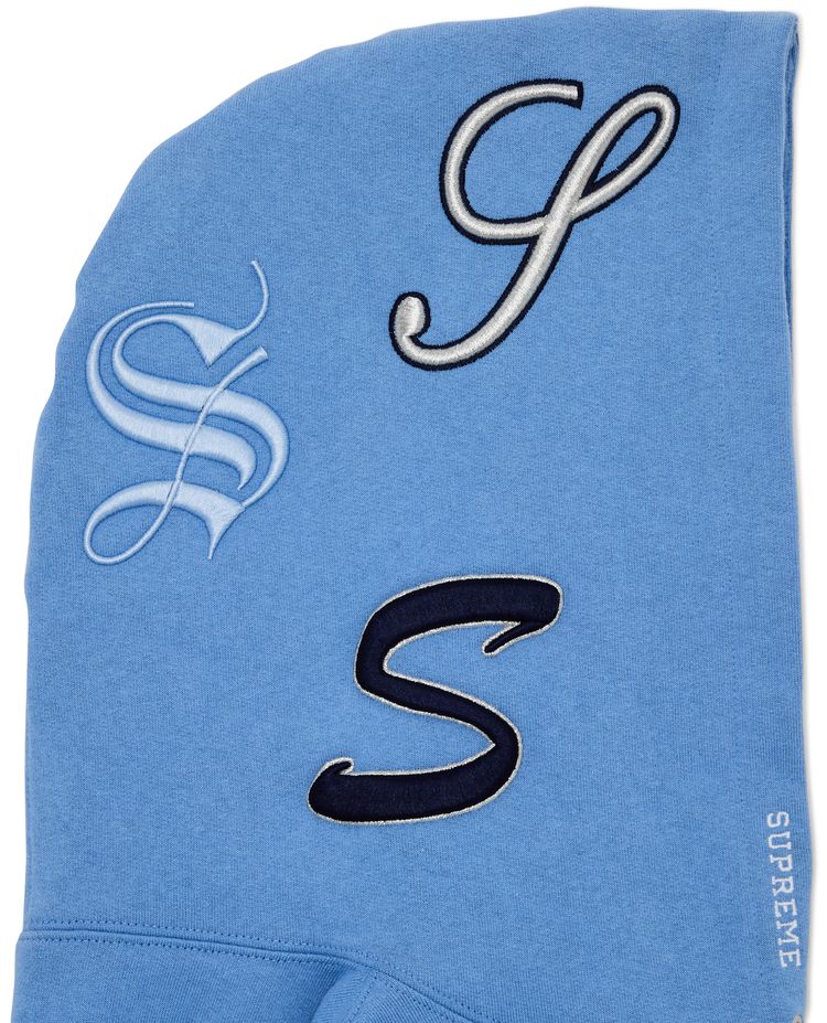 Supreme Multi S Logo Hooded Sweatshirt Light Blue