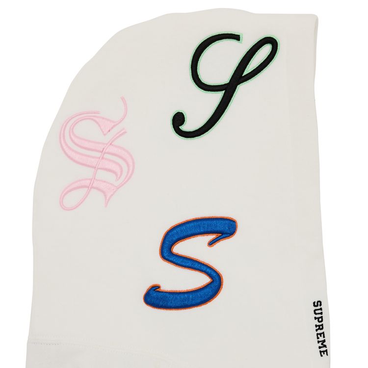 Supreme Multi S Logo Hooded Sweatshirt White