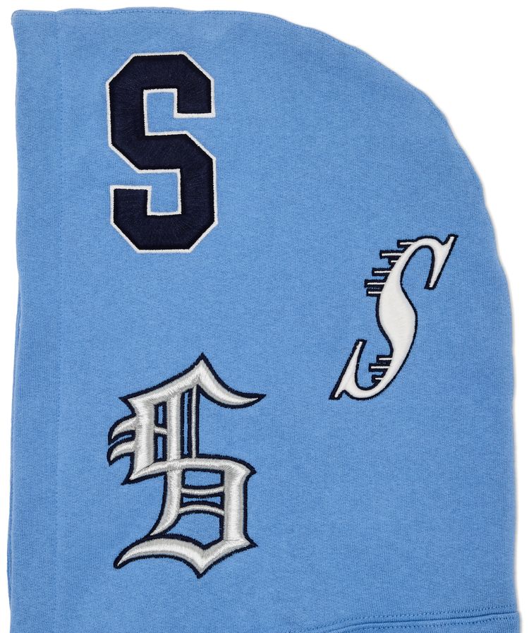 Supreme Multi S Logo Hooded Sweatshirt Light Blue