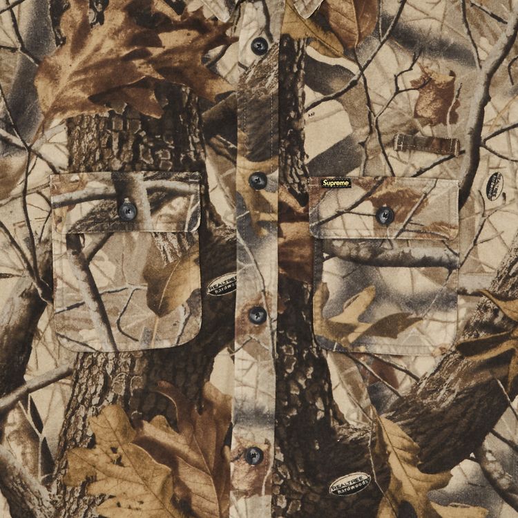 Supreme Quilted Lined Hooded Flannel Shirt Realtree Hardwoods Camo