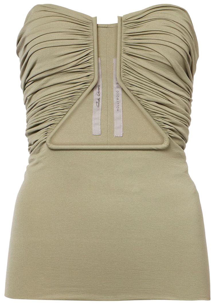 Rick Owens Jersey Prong Bustier Top Celadon