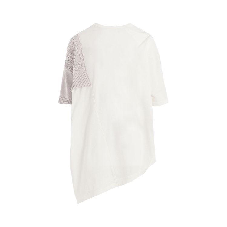 Ys Switching Short Sleeve Top Light Grey