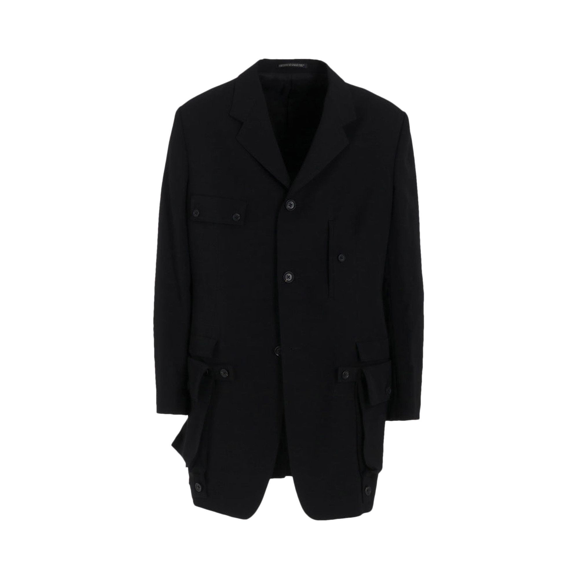 Buy Yohji Yamamoto Pour Homme Dettachable Pocket Jacket 'Black