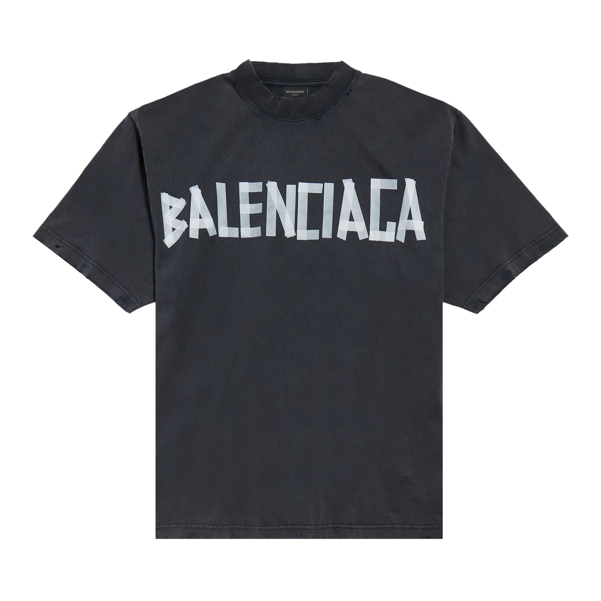 Buy Balenciaga Medium Fit T-Shirt 'Faded Washed Black' - 764235