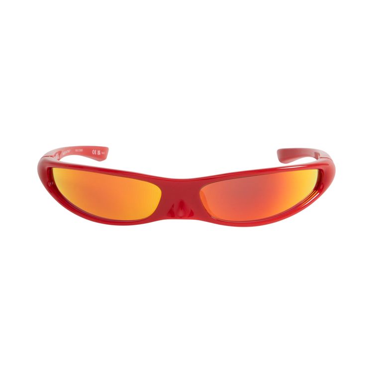 Balenciaga Blade Rectangle Sunglasses Red