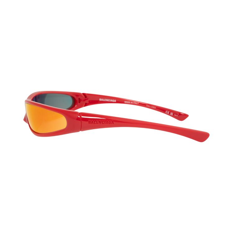 Balenciaga Blade Rectangle Sunglasses Red