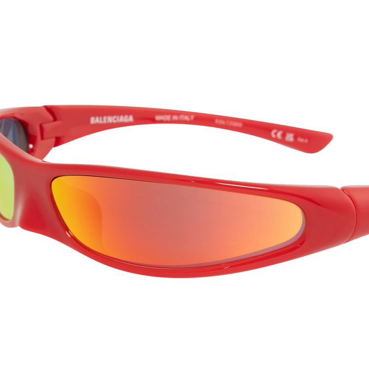 Balenciaga Blade Rectangle Sunglasses Red