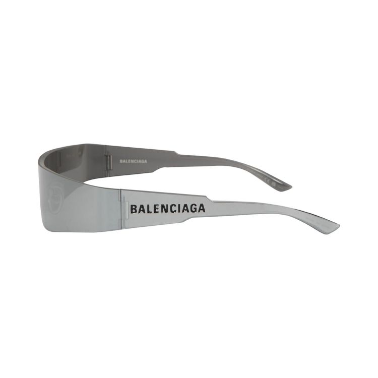 Balenciaga Mono Rectangle Sunglasses Silver