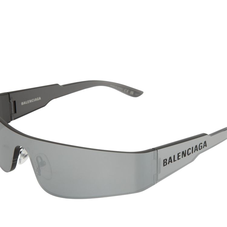 Balenciaga Mono Rectangle Sunglasses Silver