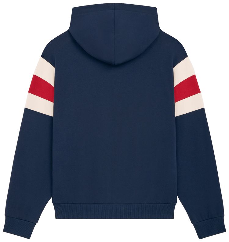 CELINE Logo Detail Hoodie NavyCarminWhite