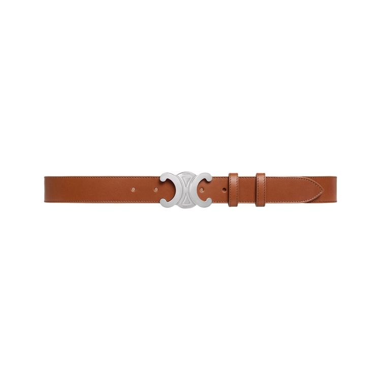 CELINE Large Triomphe Buckle Belt Camel