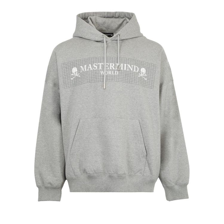 Mastermind Grid Hoodie Top Grey