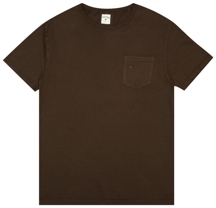 Noah Core Logo Pocket Tee Dark Brown
