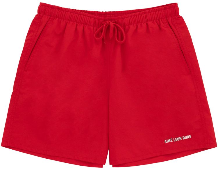 Aime Leon Dore Logo Swim Short True Red