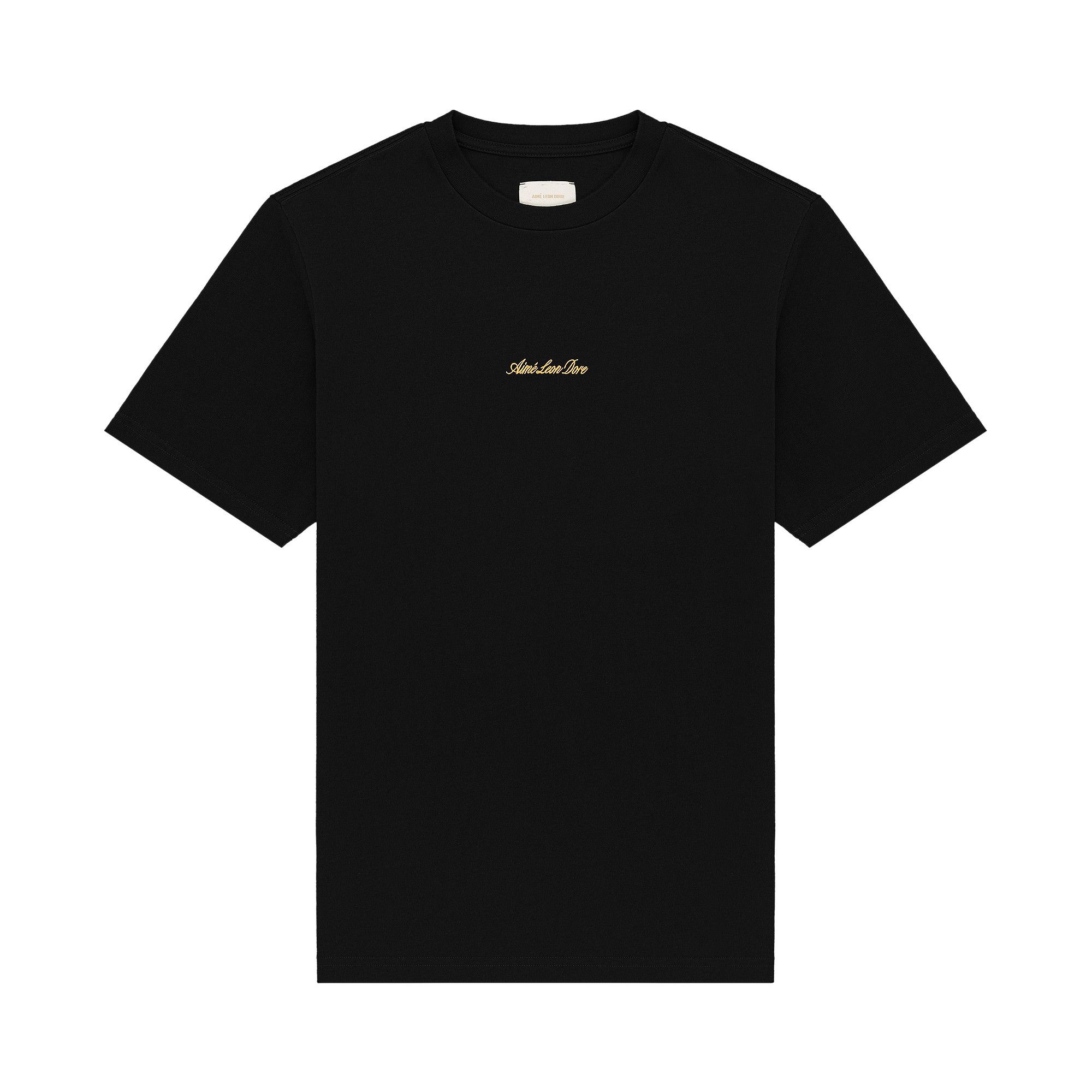 Buy Aimé Leon Dore Embroidered Logo Tee 'Jet Black' - FW24CT001