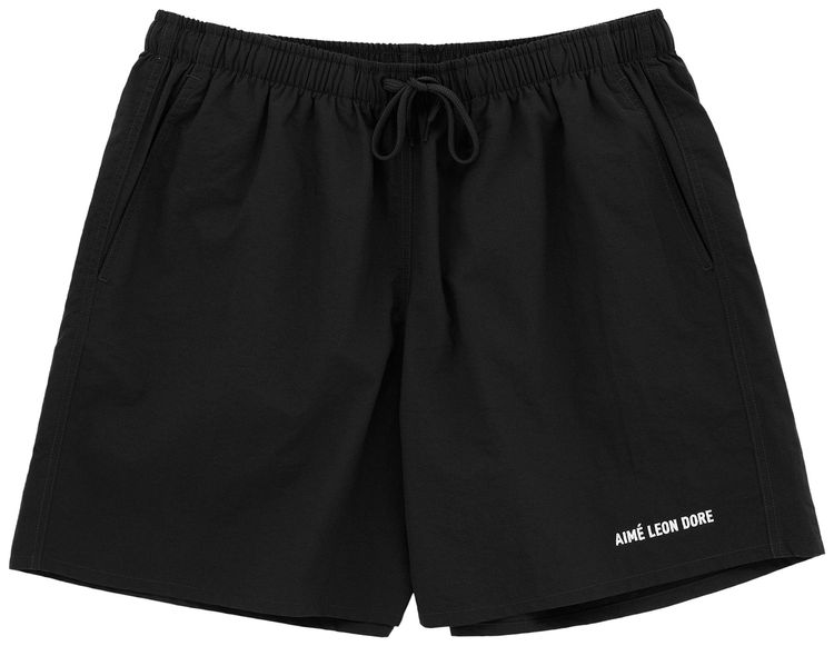 Aime Leon Dore Logo Swim Short Jet Black