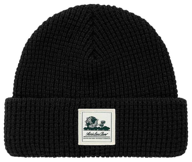 Aime Leon Dore Waffle Knit Beanie Jet Black