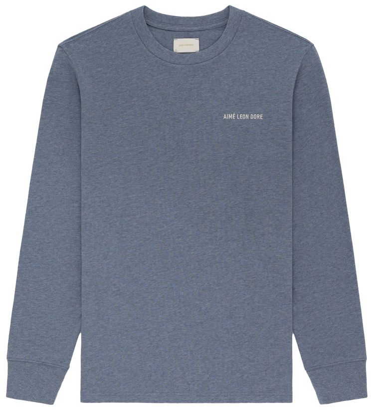 Aime Leon Dore Melange Uniform Long Sleeve Tee Blue Melange