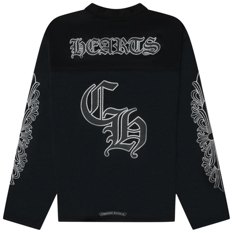 Chrome Hearts Stadium Mesh Long sleeve Jersey BlackGray