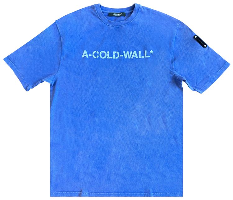 A Cold Wall Overdye Logo T Shirt Volt Blue