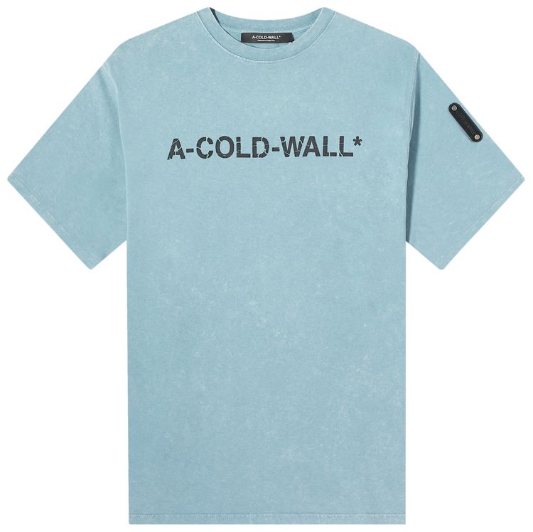 A Cold Wall Overdye Logo T Shirt Faded Teal