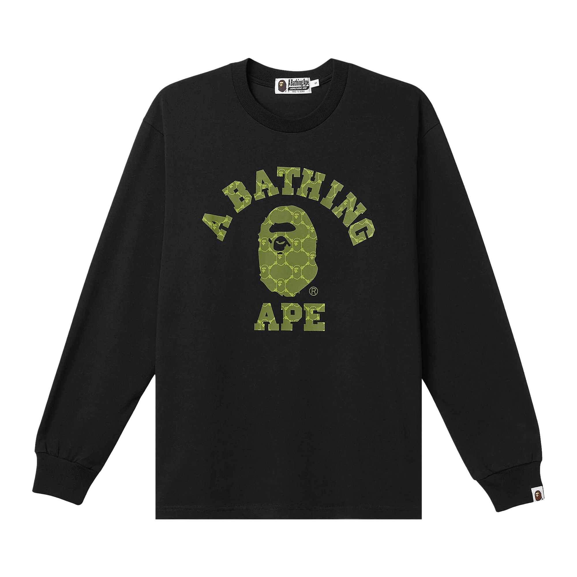 Buy BAPE College Monogram College Relaxed Fit Long-Sleeve Tee
