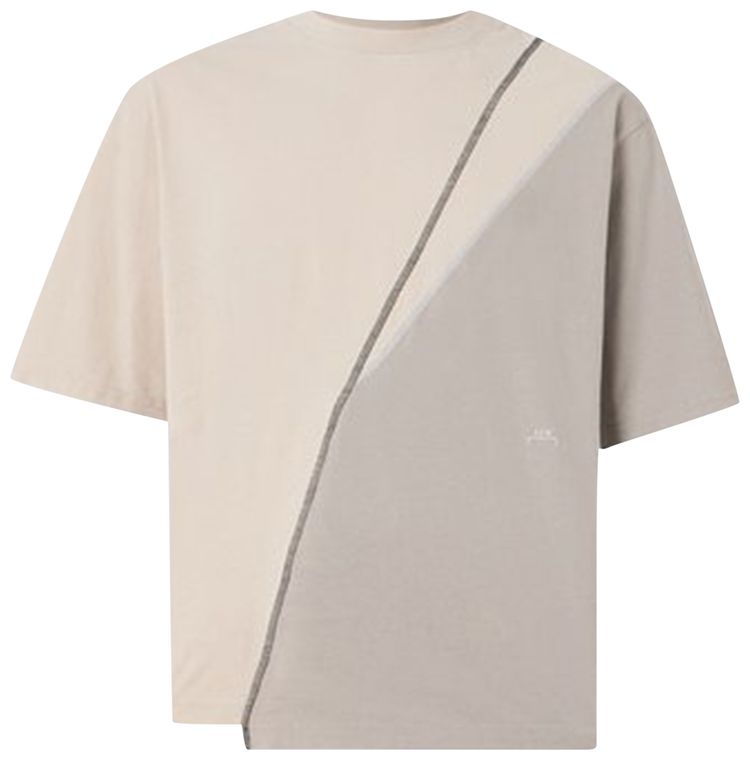 A Cold Wall Spliced T Shirt Beige