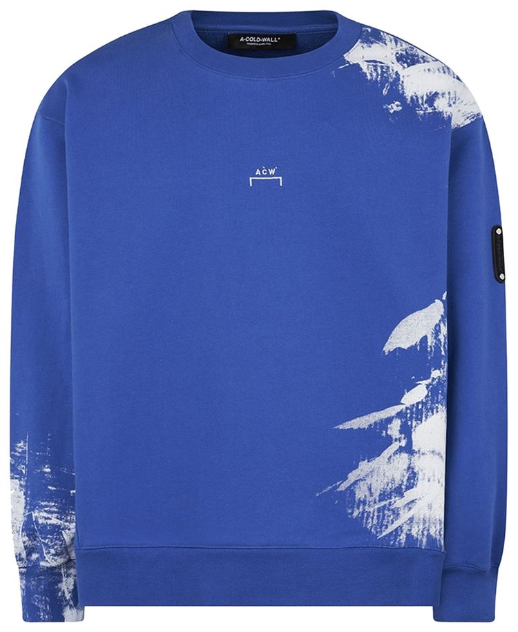 A Cold Wall Brushstroke Crewneck Sweatshirt Volt Blue
