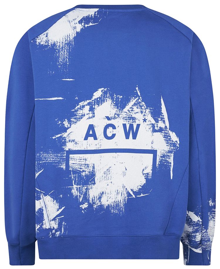 A Cold Wall Brushstroke Crewneck Sweatshirt Volt Blue