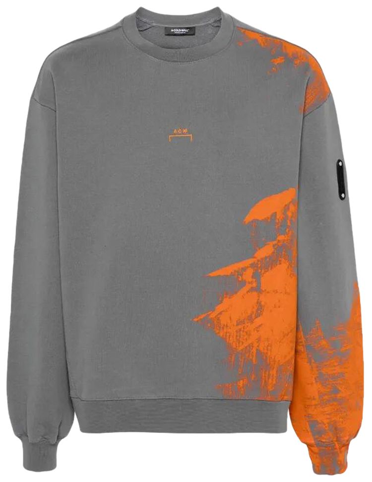 A Cold Wall Brushstroke Crewneck Sweatshirt Grey