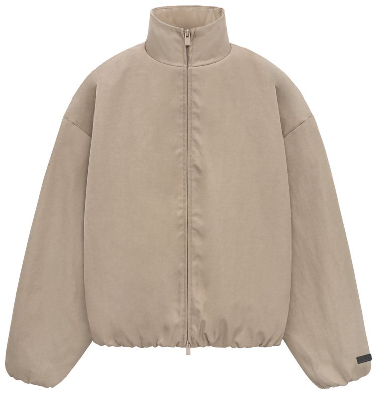 Fear of God Essentials Textured Nylon Track Jacket Beige