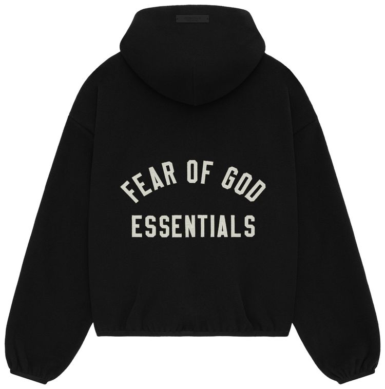 Fear of God Essentials Brushed Hooded Bomber Jacket Black